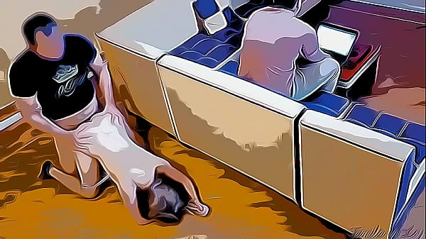 Hot Young Wife Cheats on Her Husband When He's Working on the Laptop NTR Cartoon Hentai