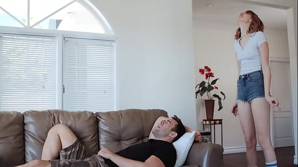 Tall girl Lena Anderson rides a big cock in reverse cowgirl