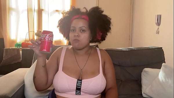 Chubby Girl Drinking &amp_ Burping and Farting