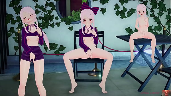 White-Haired Beauty Masturbates at Outdoor Pool, Squirts Until the Water Rises