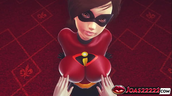 Helen Parr The Incredibles Gets an Orgasm from Breast Play and Cunnilingus - Fingering Her Tight Pussy in 3D Animation