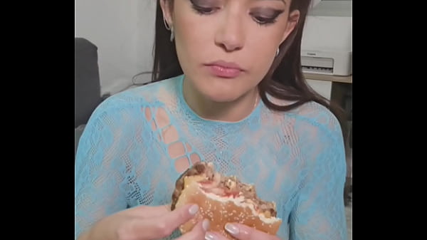 Playing with Junk Food Between My Mouth and My Hair