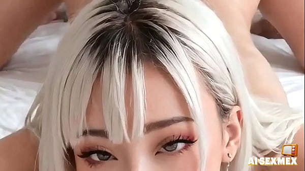 Verdammte blonde Stiefschwester im Zimmer | Analsex und kleine Muschi und Arsch | Virtueller Sex [KI generiert]