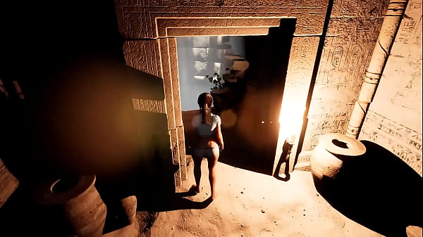 Lara giải một câu đố và được xuất tinh trong âm hộ của cô ấy vì nó Trò chơi 3D Online