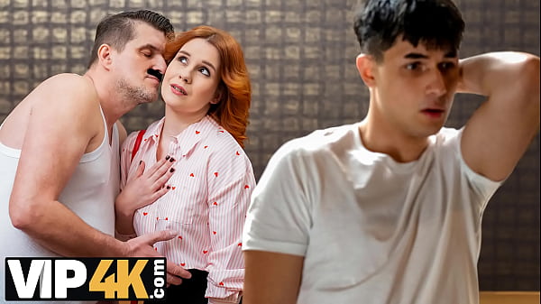 VIP4K. I couldn'_t resist to give my tight pussy to the Mr. Moustache!