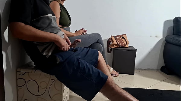 Flash of dick in the dentist'_s waiting room and she groped it.