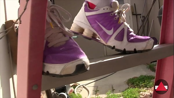 Walking around in sneakers