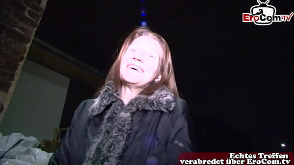 German normal girl next door spoken to on the street for amateur casting