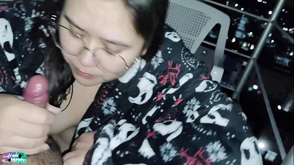 DELICIOUS OUTDOOR BLOWJOB on the BALCONY (I love exhibitionism)