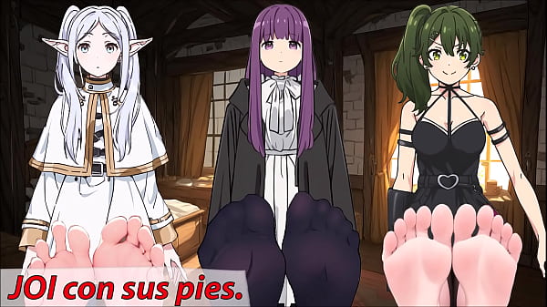 JOI hentai with feet. How would Frieren do it? And Fern? And Ubel?