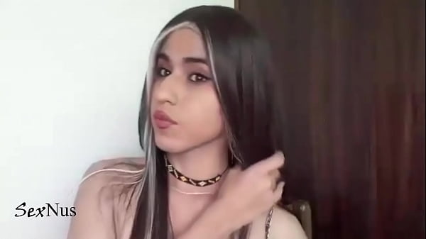 Combing my beautiful brown wig