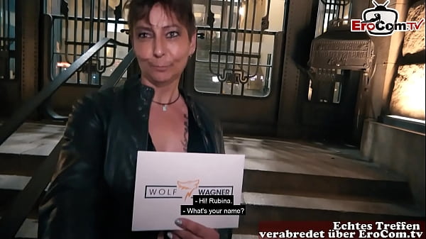 Tattooed mature woman with short hair picked up for a fuck date