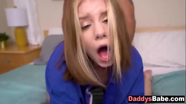 Stepfather spying on step-daughter masturbating then fucking her hard