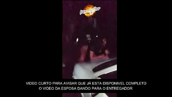 Wife cheating with delivery man in front of the house