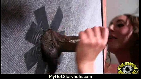 Black chick blows &amp_ fucks cock on a naughty gloryhole 10